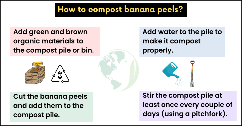 how to compost banana peels